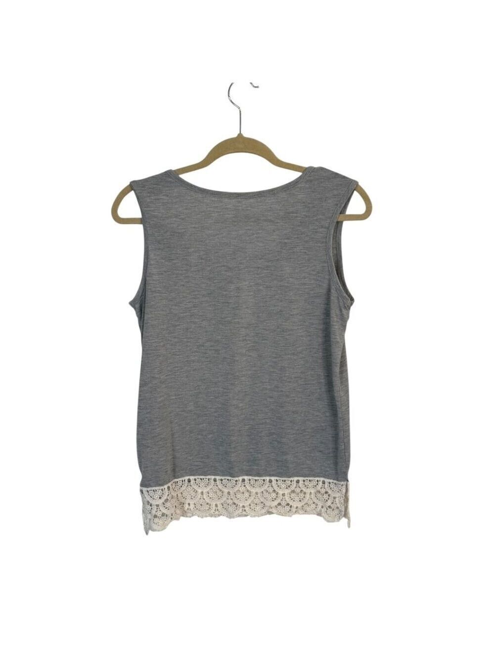 Disney Boutique Minnie Mouse Lace Trim Tank Top Medium Floral Pocket - Picture 2 of 2